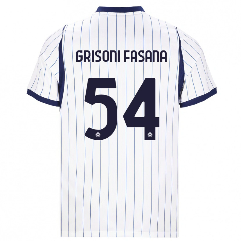 Danxen Mujer Camiseta Marco Grisoni Fasana #54 Blanco Azul Marino 2ª Equipación 2026/27 La Camisa México