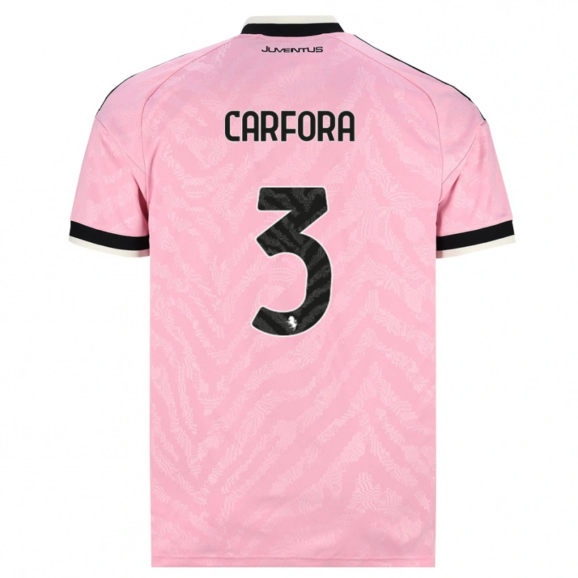 Danxen Mujer Camiseta Riccardo Carfora #3 Rosa Negro 2ª Equipación 2026/27 La Camisa México