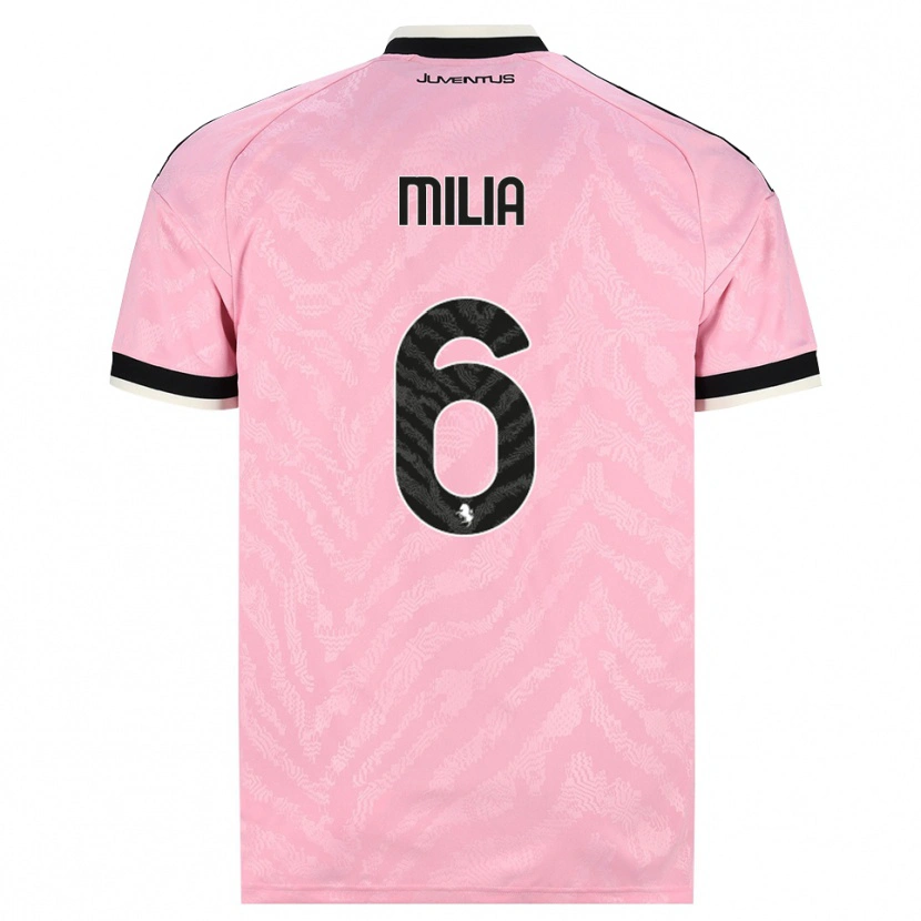 Danxen Mujer Camiseta Nicolò Milia #6 Rosa Negro 2ª Equipación 2026/27 La Camisa México