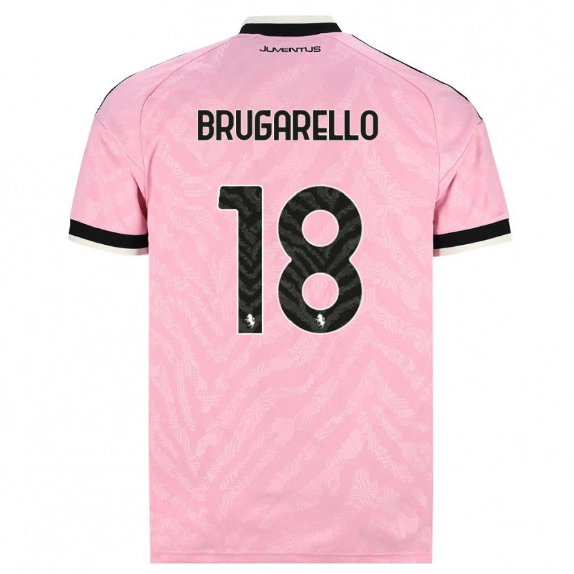 Danxen Mujer Camiseta Mattia Brugarello #18 Rosa Negro 2ª Equipación 2026/27 La Camisa México