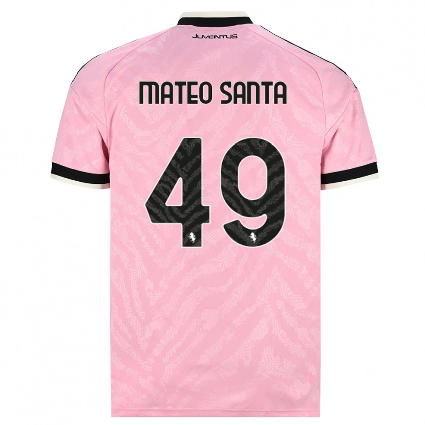Danxen Mujer Camiseta Mateo Santa Maria #49 Rosa Negro 2ª Equipación 2026/27 La Camisa México