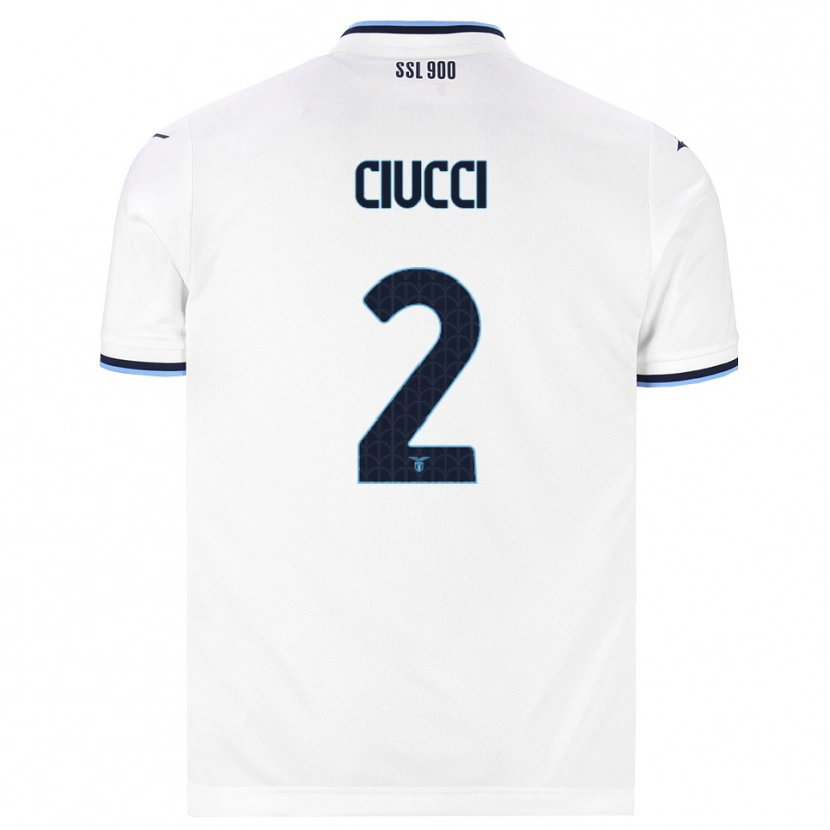 Danxen Mujer Camiseta Federico Ciucci #2 Blanco Azul Marino 2ª Equipación 2026/27 La Camisa México