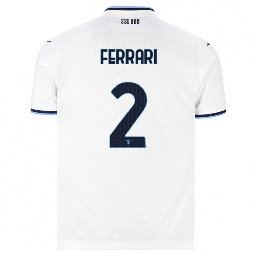 Danxen Mujer Camiseta Lorenzo Ferrari #2 Blanco Azul Marino 2ª Equipación 2026/27 La Camisa México