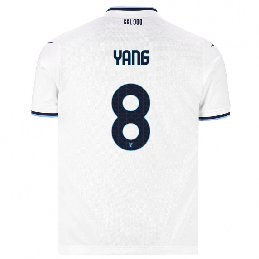 Danxen Mujer Camiseta Lina Yang #8 Blanco Azul Marino 2ª Equipación 2026/27 La Camisa México