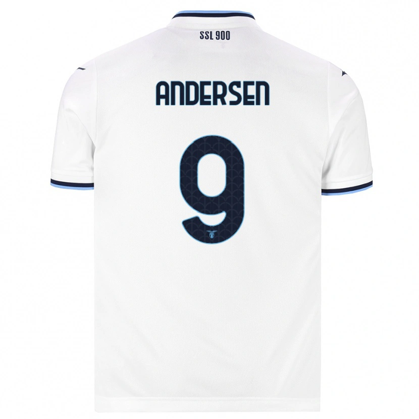 Danxen Mujer Camiseta Signe Holt Andersen #9 Blanco Azul Marino 2ª Equipación 2026/27 La Camisa México