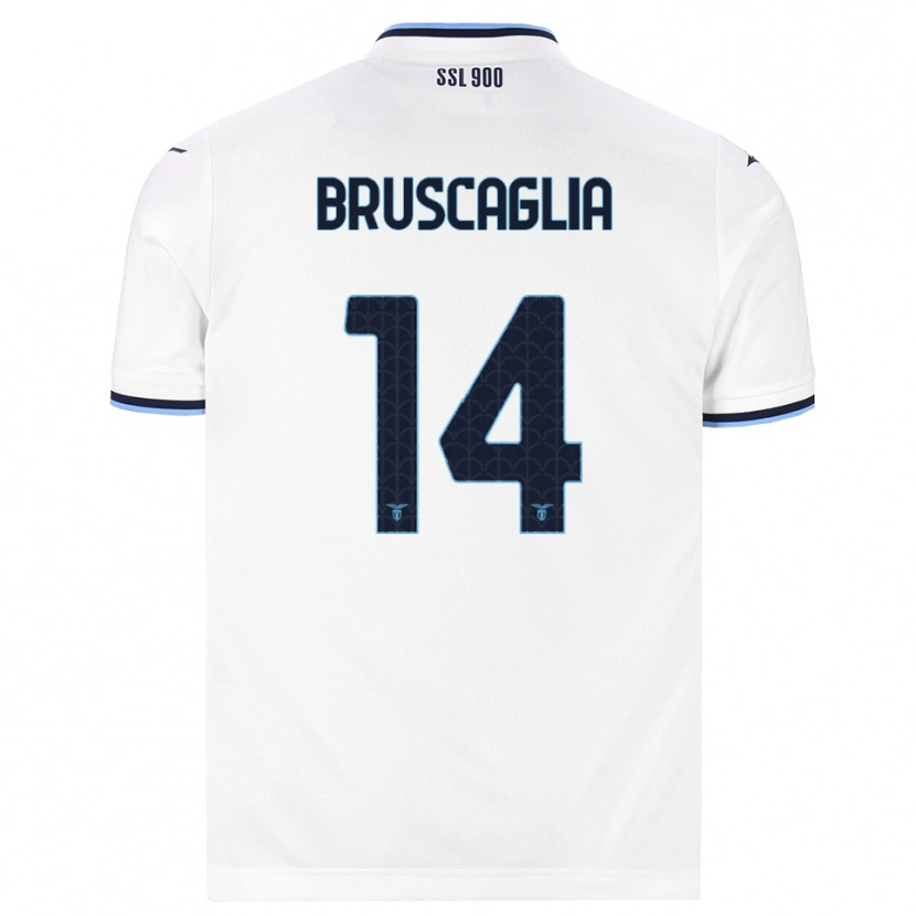 Danxen Mujer Camiseta Lukas Bruscaglia #14 Blanco Azul Marino 2ª Equipación 2026/27 La Camisa México