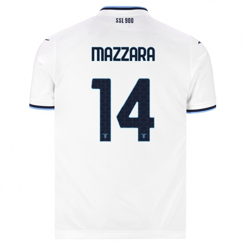Danxen Mujer Camiseta Matteo Mazzara #14 Blanco Azul Marino 2ª Equipación 2026/27 La Camisa México