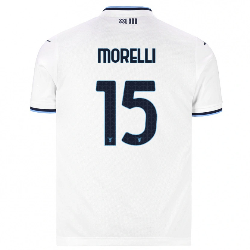 Danxen Mujer Camiseta Matteo Morelli #15 Blanco Azul Marino 2ª Equipación 2026/27 La Camisa México