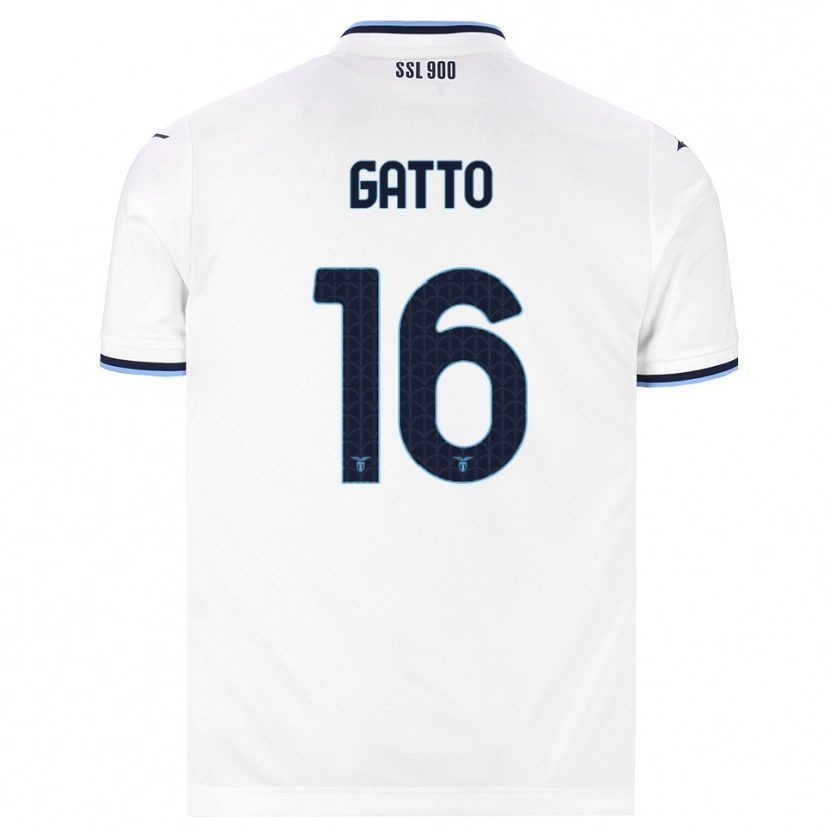 Danxen Mujer Camiseta Francesco Gatto #16 Blanco Azul Marino 2ª Equipación 2026/27 La Camisa México