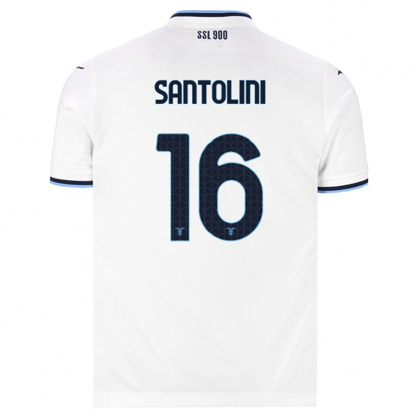 Danxen Mujer Camiseta Emanuele Santolini #16 Blanco Azul Marino 2ª Equipación 2026/27 La Camisa México