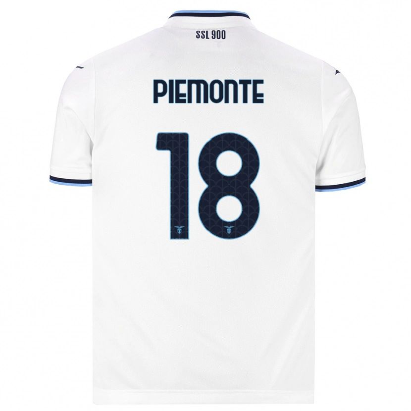 Danxen Mujer Camiseta Martina Piemonte #18 Blanco Azul Marino 2ª Equipación 2026/27 La Camisa México