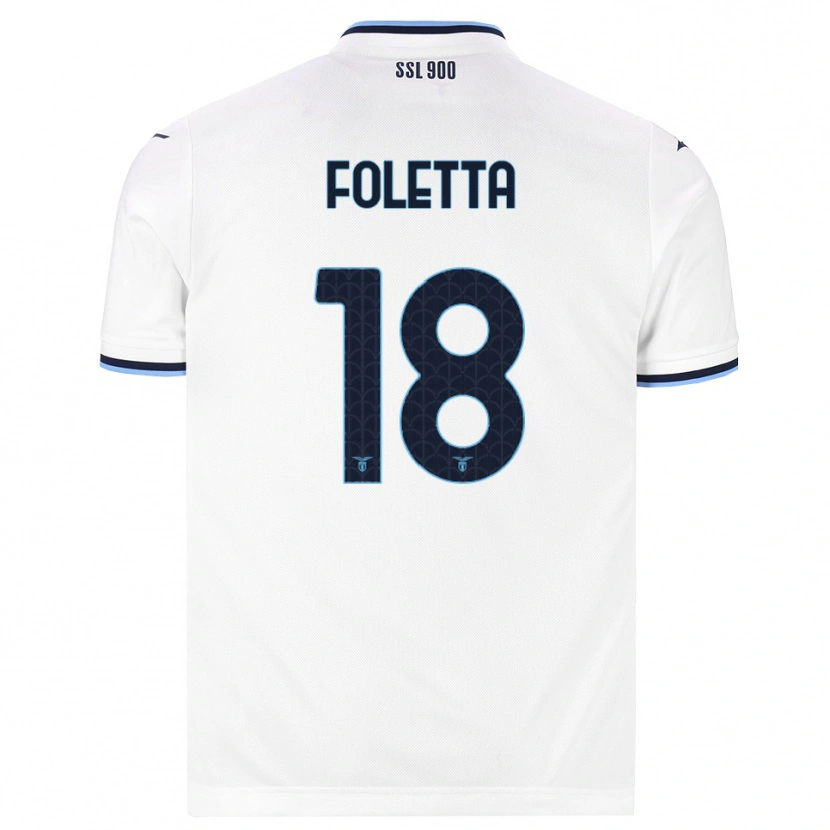 Danxen Mujer Camiseta Isabella Foletta #18 Blanco Azul Marino 2ª Equipación 2026/27 La Camisa México