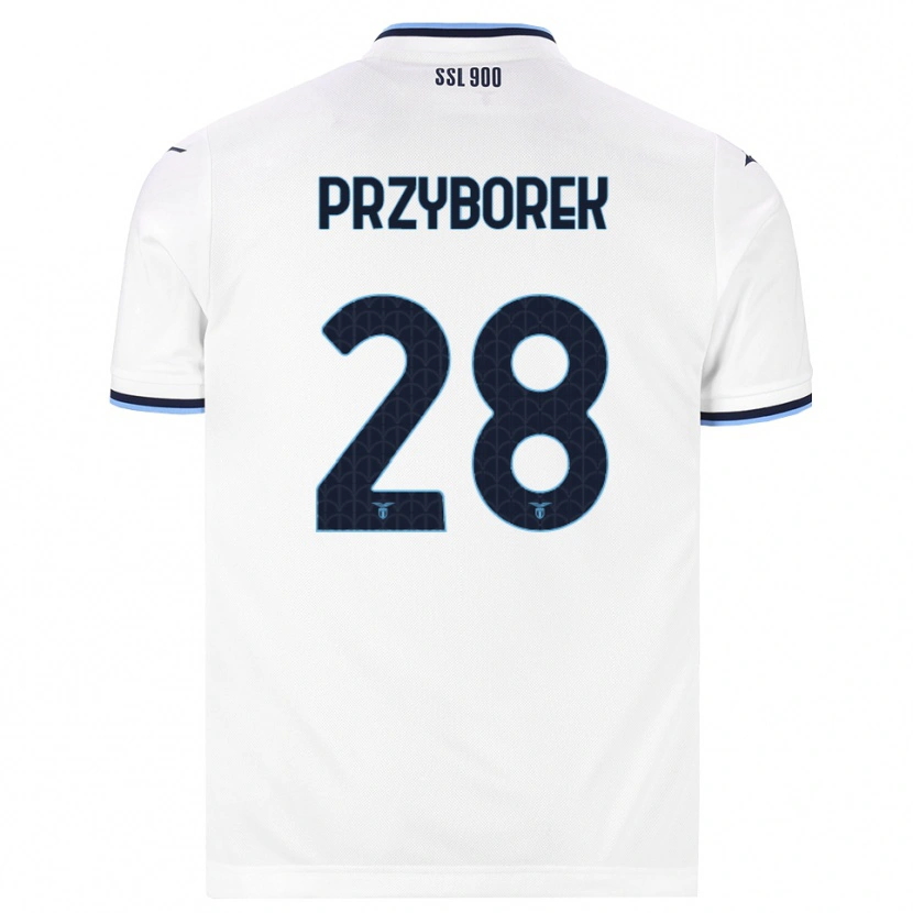 Danxen Mujer Camiseta Adrian Przyborek #28 Blanco Azul Marino 2ª Equipación 2026/27 La Camisa México