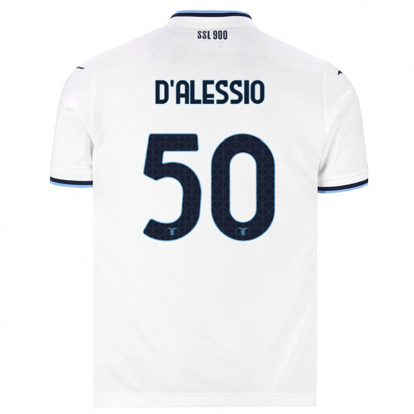 Danxen Mujer Camiseta Luigi D'alessio #50 Blanco Azul Marino 2ª Equipación 2026/27 La Camisa México
