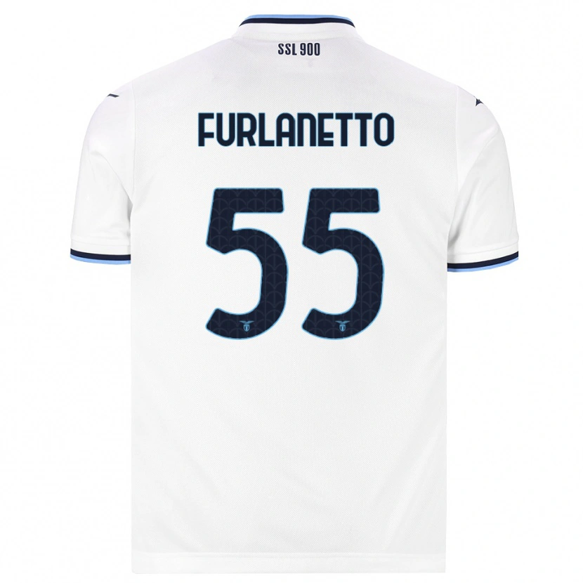 Danxen Mujer Camiseta Alessio Furlanetto #55 Blanco Azul Marino 2ª Equipación 2026/27 La Camisa México