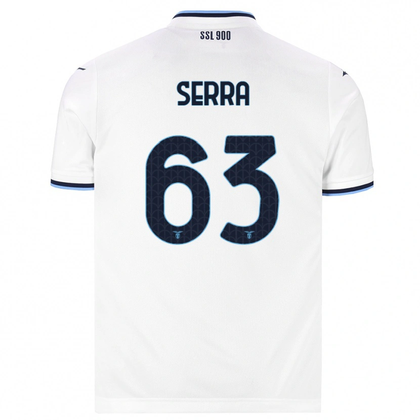 Danxen Mujer Camiseta Federico Serra #63 Blanco Azul Marino 2ª Equipación 2026/27 La Camisa México