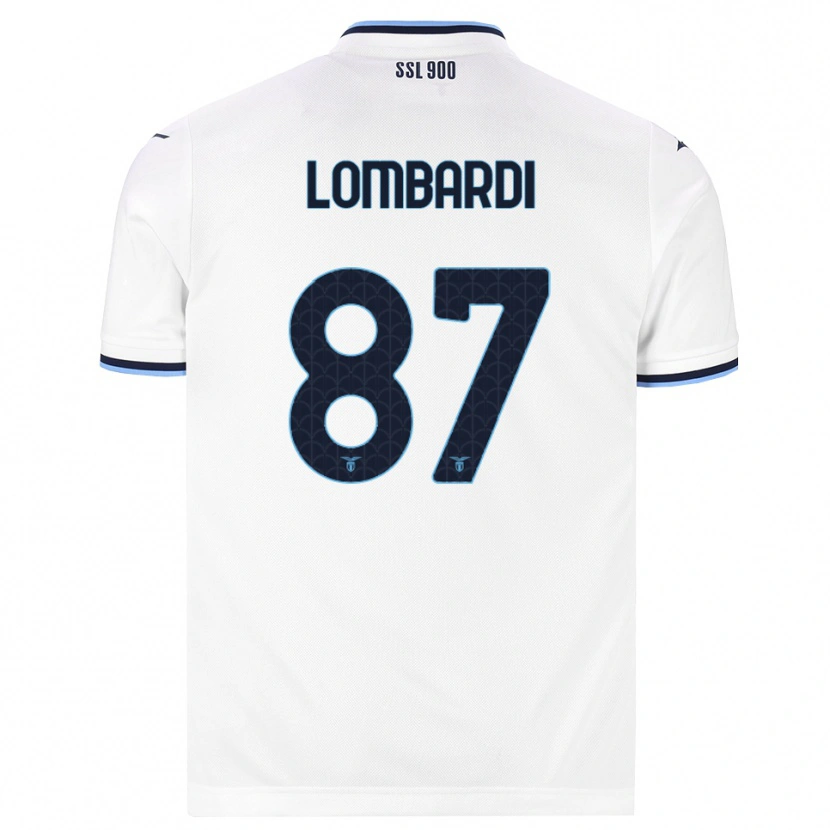 Danxen Mujer Camiseta Cristiano Lombardi #87 Blanco Azul Marino 2ª Equipación 2026/27 La Camisa México