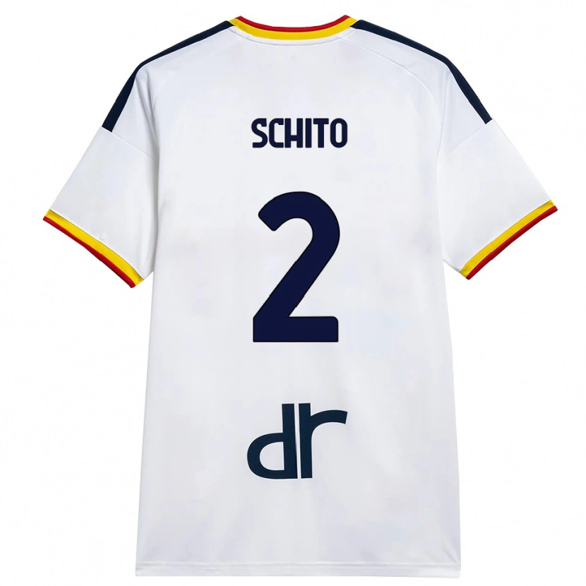 Danxen Mujer Camiseta Andrea Schito #2 Blanco Amarillo Rojo 2ª Equipación 2026/27 La Camisa México