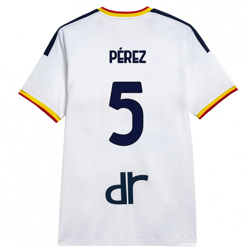 Danxen Mujer Camiseta Matías Pérez #5 Blanco Amarillo Rojo 2ª Equipación 2026/27 La Camisa México
