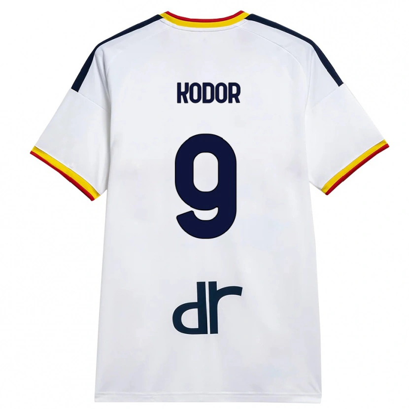 Danxen Mujer Camiseta Jason Kodor #9 Blanco Amarillo Rojo 2ª Equipación 2026/27 La Camisa México