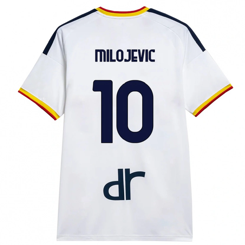 Danxen Mujer Camiseta Nemanja Milojevic #10 Blanco Amarillo Rojo 2ª Equipación 2026/27 La Camisa México