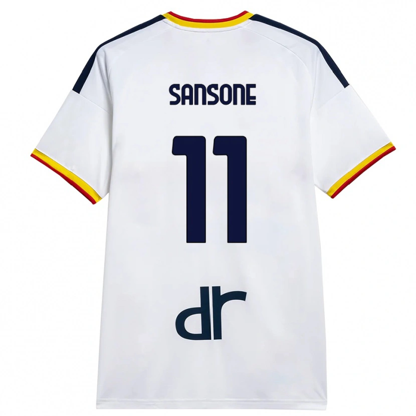 Danxen Mujer Camiseta Nicola Sansone #11 Blanco Amarillo Rojo 2ª Equipación 2026/27 La Camisa México