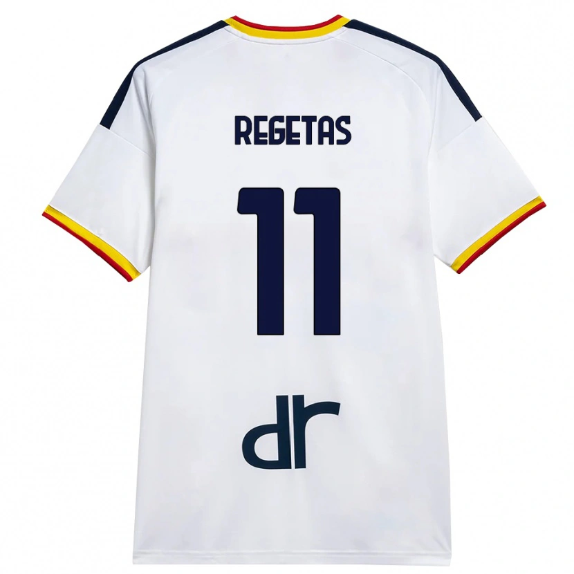 Danxen Mujer Camiseta Domagoj Regetas #11 Blanco Amarillo Rojo 2ª Equipación 2026/27 La Camisa México