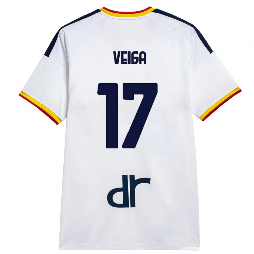 Danxen Mujer Camiseta Danilo Veiga #17 Blanco Amarillo Rojo 2ª Equipación 2026/27 La Camisa México