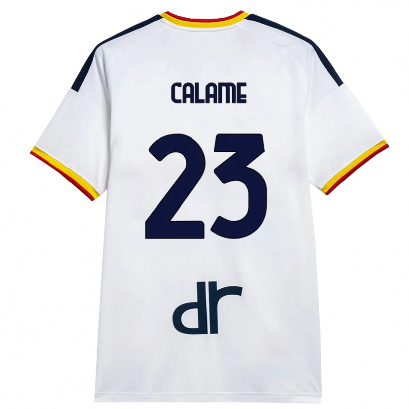 Danxen Mujer Camiseta Marouane Calame #23 Blanco Amarillo Rojo 2ª Equipación 2026/27 La Camisa México