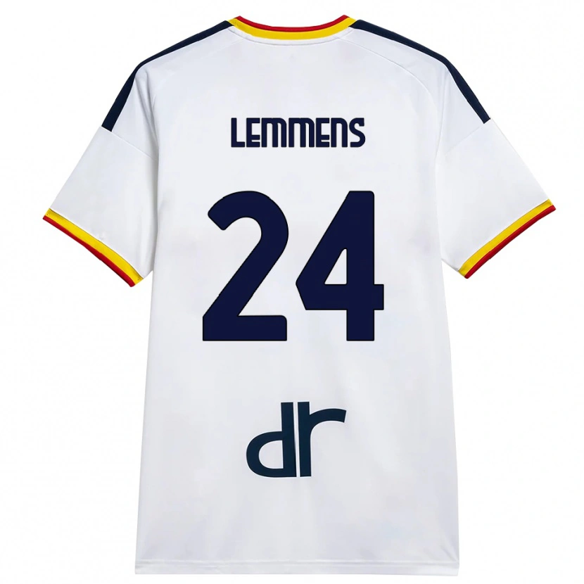 Danxen Mujer Camiseta Mats Lemmens #24 Blanco Amarillo Rojo 2ª Equipación 2026/27 La Camisa México