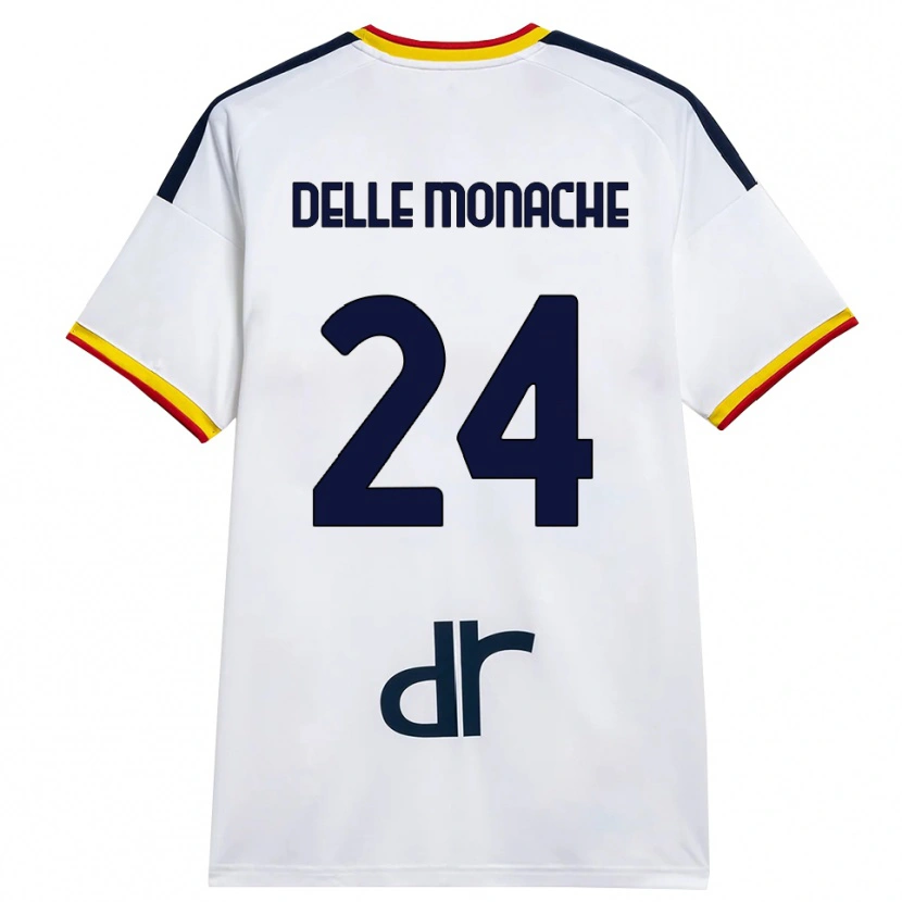 Danxen Mujer Camiseta Marco Delle Monache #24 Blanco Amarillo Rojo 2ª Equipación 2026/27 La Camisa México