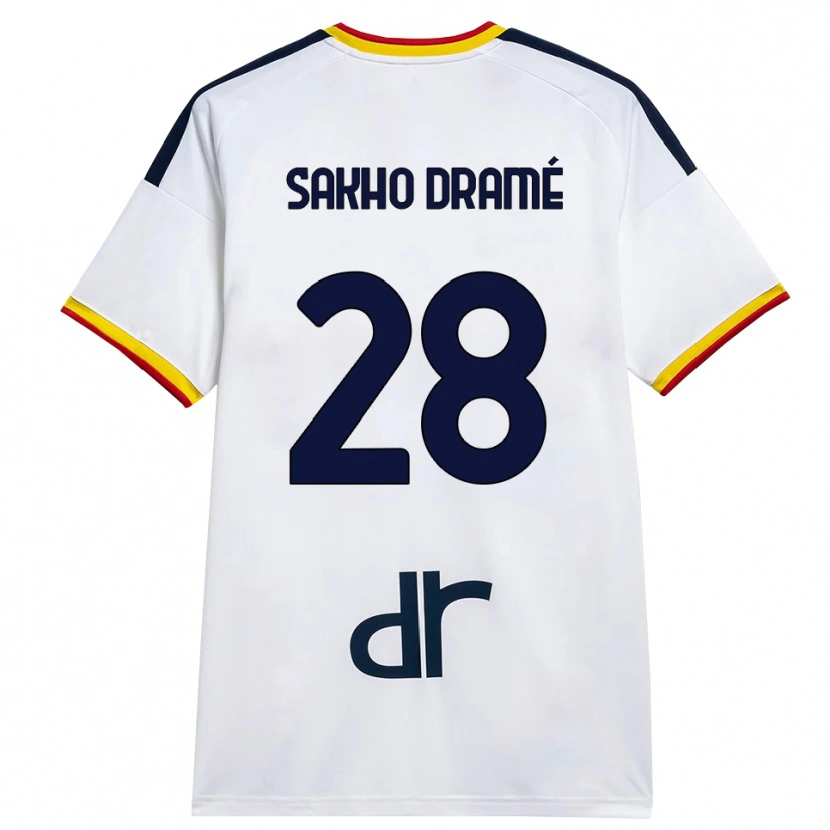 Danxen Mujer Camiseta Samba Sakho Dramé #28 Blanco Amarillo Rojo 2ª Equipación 2026/27 La Camisa México