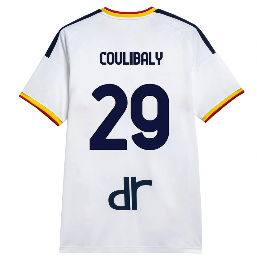 Danxen Mujer Camiseta Lassana Coulibaly #29 Blanco Amarillo Rojo 2ª Equipación 2026/27 La Camisa México
