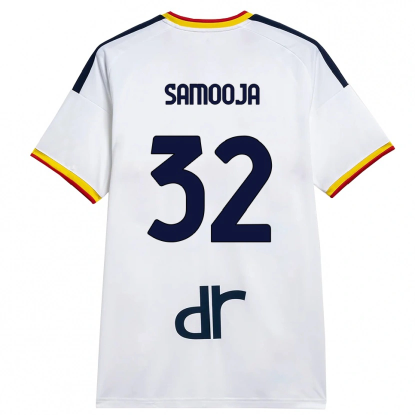 Danxen Mujer Camiseta Jasper Samooja #32 Blanco Amarillo Rojo 2ª Equipación 2026/27 La Camisa México