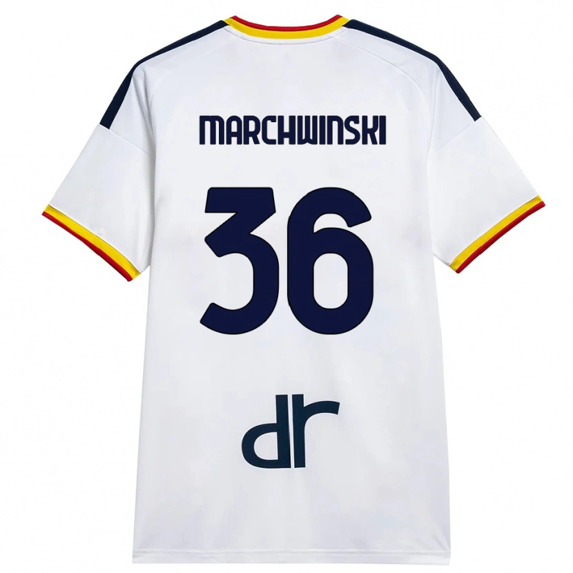 Danxen Mujer Camiseta Filip Marchwinski #36 Blanco Amarillo Rojo 2ª Equipación 2026/27 La Camisa México