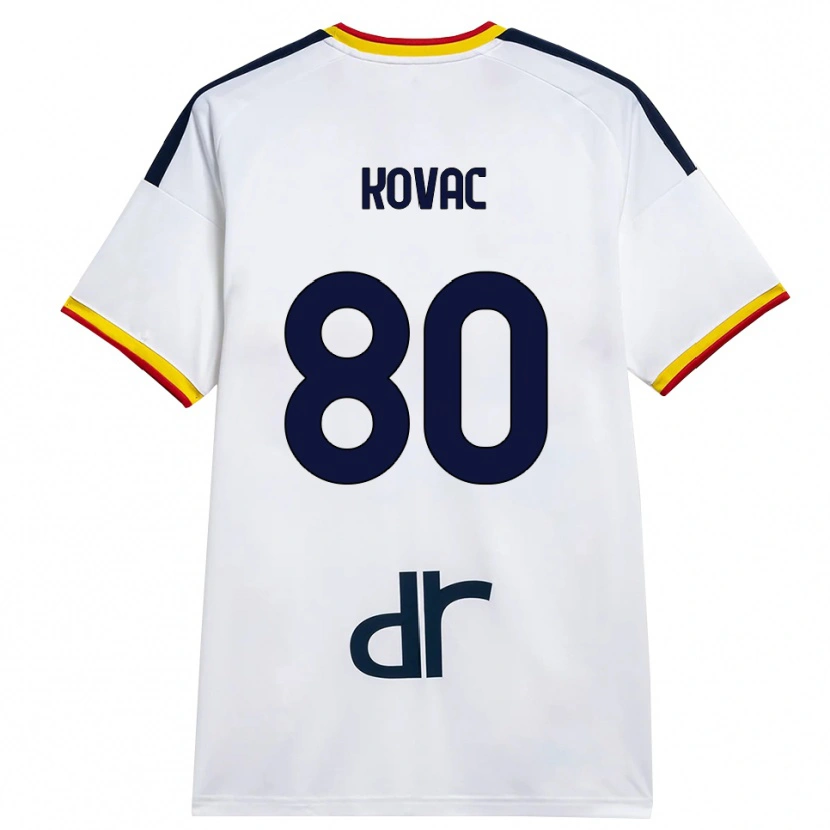 Danxen Mujer Camiseta Niko Kovač #80 Blanco Amarillo Rojo 2ª Equipación 2026/27 La Camisa México