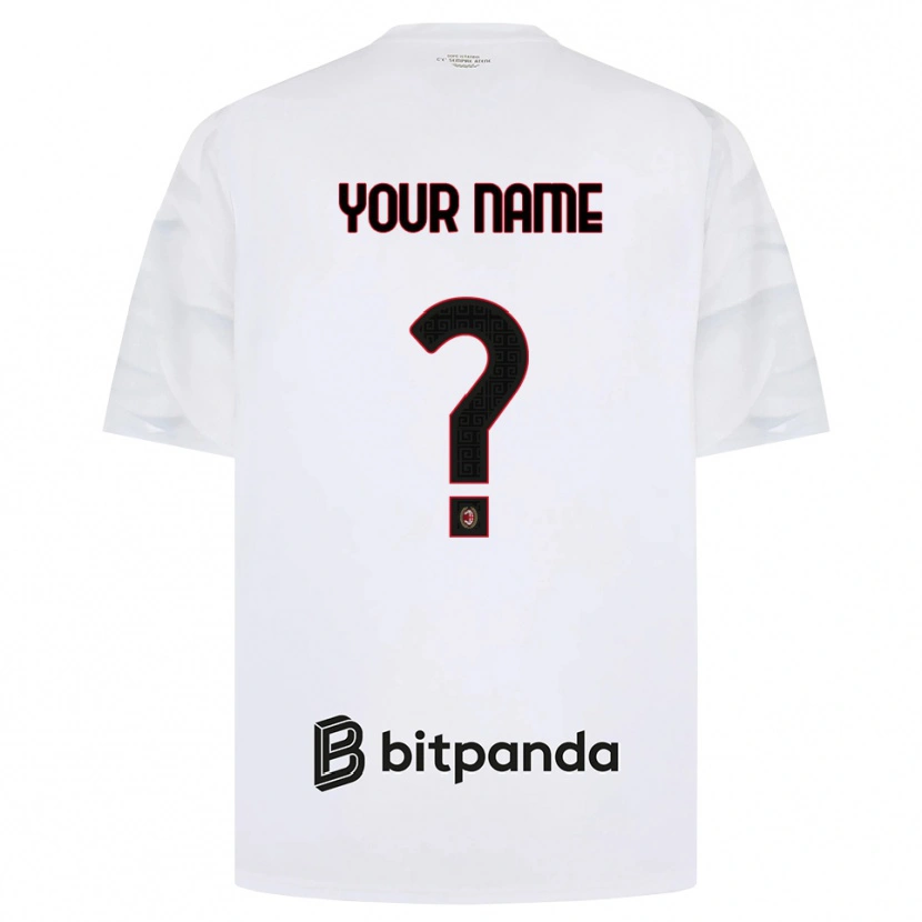 Danxen Mujer Camiseta Su Nombre #0 Blanco Rojo Negro 2ª Equipación 2026/27 La Camisa México