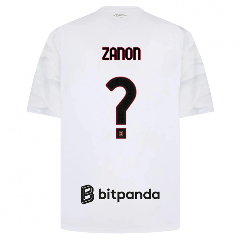 Danxen Mujer Camiseta Thomas Zanon #0 Blanco Rojo Negro 2ª Equipación 2026/27 La Camisa México