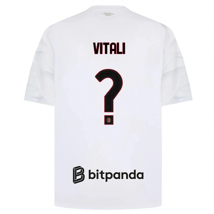 Danxen Mujer Camiseta Michael Vitali #0 Blanco Rojo Negro 2ª Equipación 2026/27 La Camisa México
