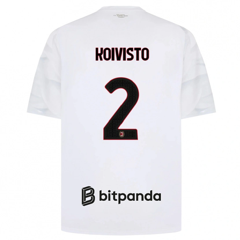 Danxen Mujer Camiseta Emma Koivisto #2 Blanco Rojo Negro 2ª Equipación 2026/27 La Camisa México