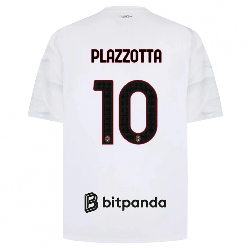 Danxen Mujer Camiseta Filippo Plazzotta #10 Blanco Rojo Negro 2ª Equipación 2026/27 La Camisa México