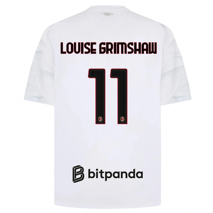 Danxen Mujer Camiseta Christy Louise Grimshaw #11 Blanco Rojo Negro 2ª Equipación 2026/27 La Camisa México
