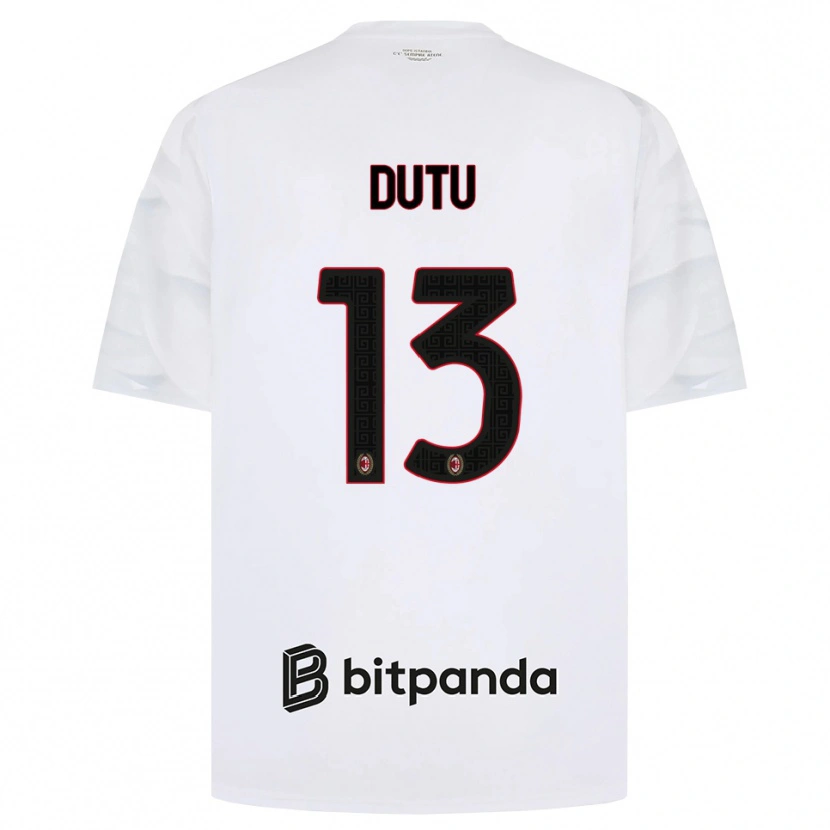 Danxen Mujer Camiseta Matteo Dutu #13 Blanco Rojo Negro 2ª Equipación 2026/27 La Camisa México