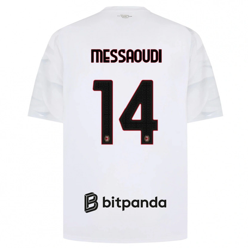 Danxen Mujer Camiseta Yanis Messaoudi #14 Blanco Rojo Negro 2ª Equipación 2026/27 La Camisa México