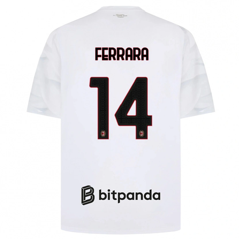 Danxen Mujer Camiseta Francesco Ferrara #14 Blanco Rojo Negro 2ª Equipación 2026/27 La Camisa México