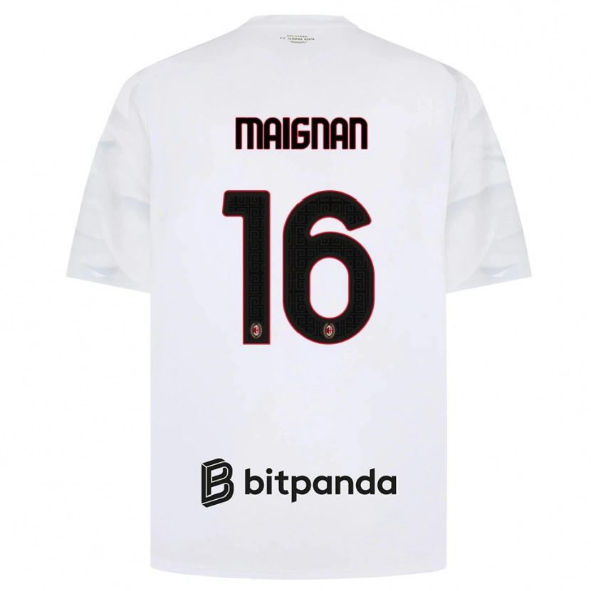 Danxen Mujer Camiseta Mike Maignan #16 Blanco Rojo Negro 2ª Equipación 2026/27 La Camisa México