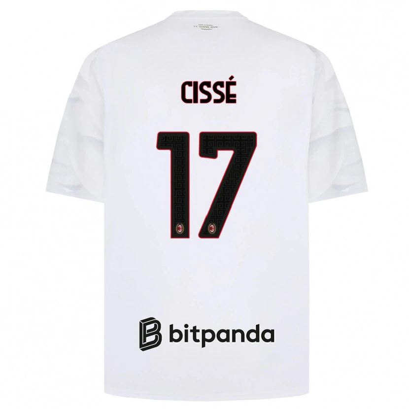 Danxen Mujer Camiseta Maiga-Hamadoun Cissé #17 Blanco Rojo Negro 2ª Equipación 2026/27 La Camisa México