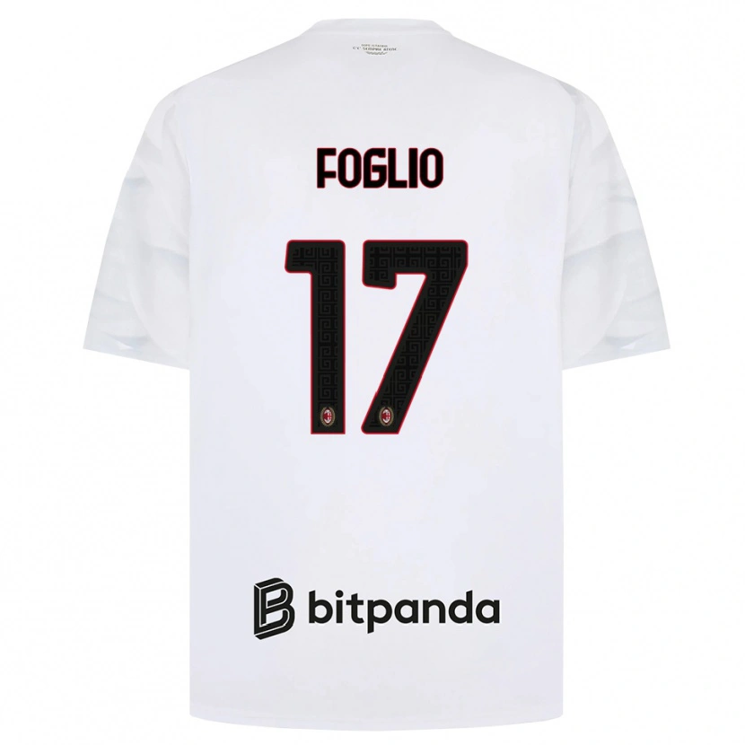 Danxen Mujer Camiseta Christian Foglio #17 Blanco Rojo Negro 2ª Equipación 2026/27 La Camisa México