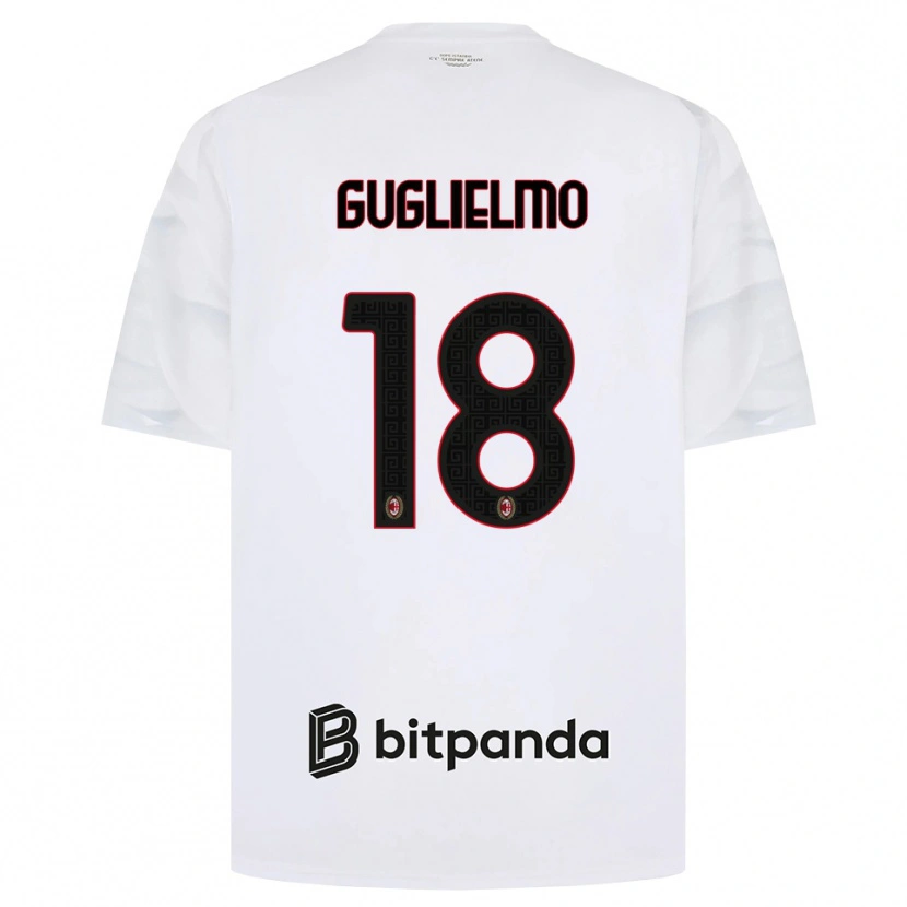 Danxen Mujer Camiseta Tommaso Guglielmo #18 Blanco Rojo Negro 2ª Equipación 2026/27 La Camisa México
