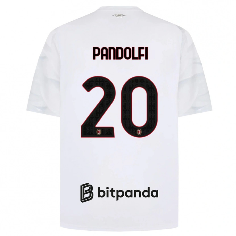 Danxen Mujer Camiseta Fabio Pandolfi #20 Blanco Rojo Negro 2ª Equipación 2026/27 La Camisa México